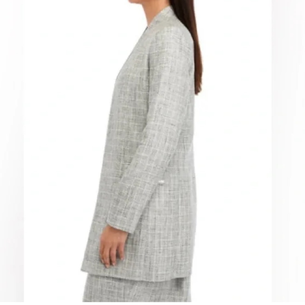 Calvin Klein open front tweed blazer